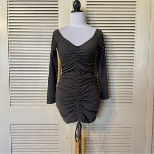 Attached LA Long Sleeve Ruched Dress